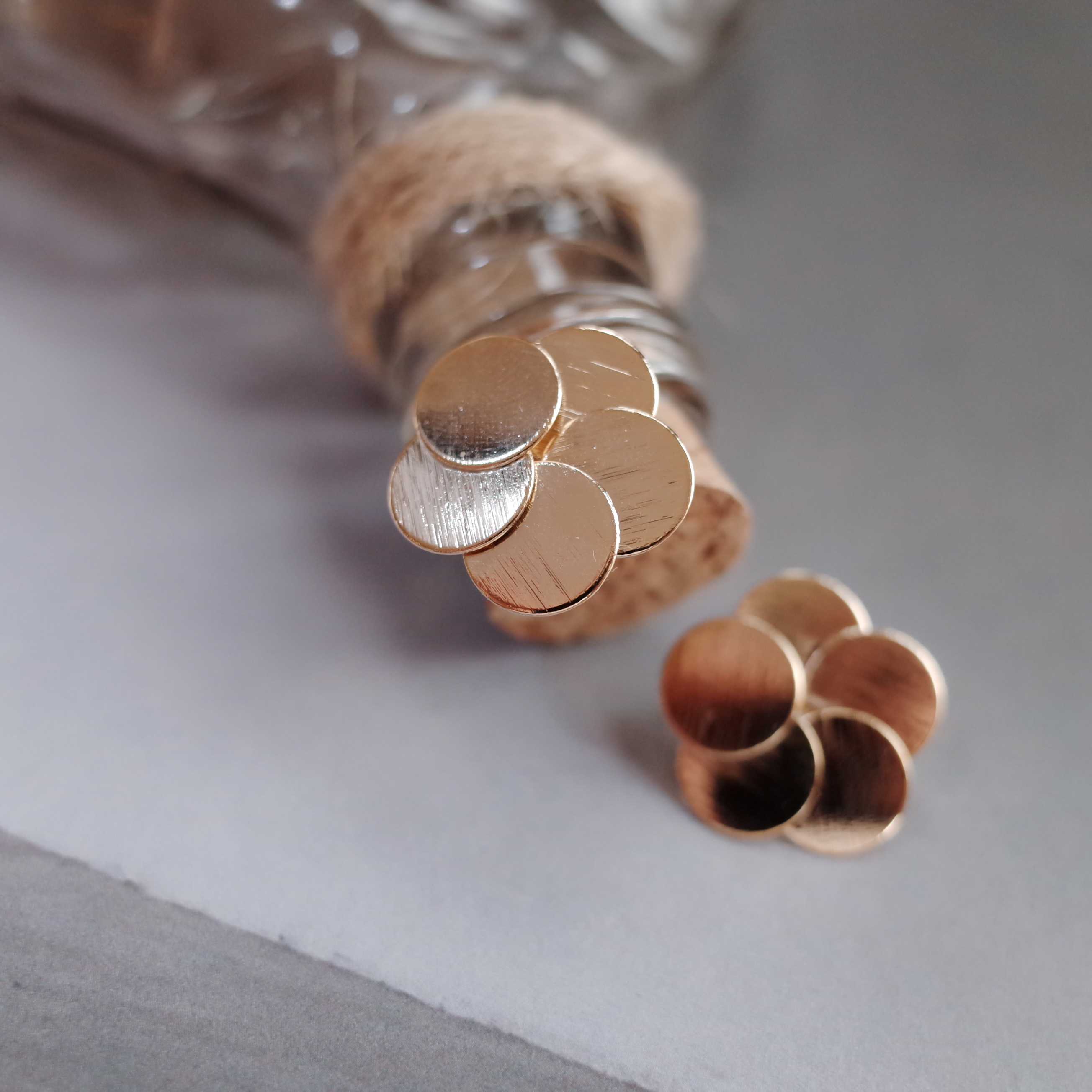 Triangular piece Circular metal Earrings Stylish c