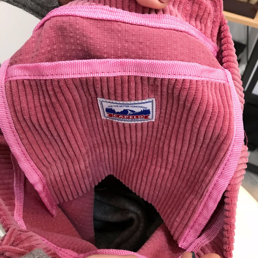 TOTE ECO SHOPPING TRAVEL corduroy eco bag golden b