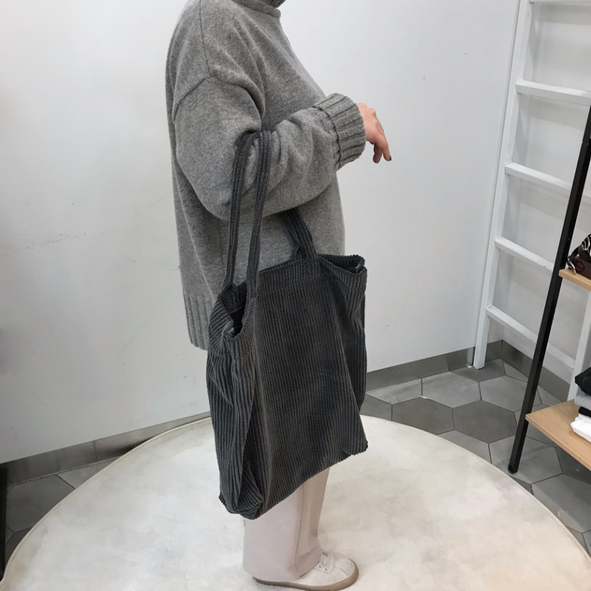 TOTE ECO SHOPPING TRAVEL corduroy eco bag golden b