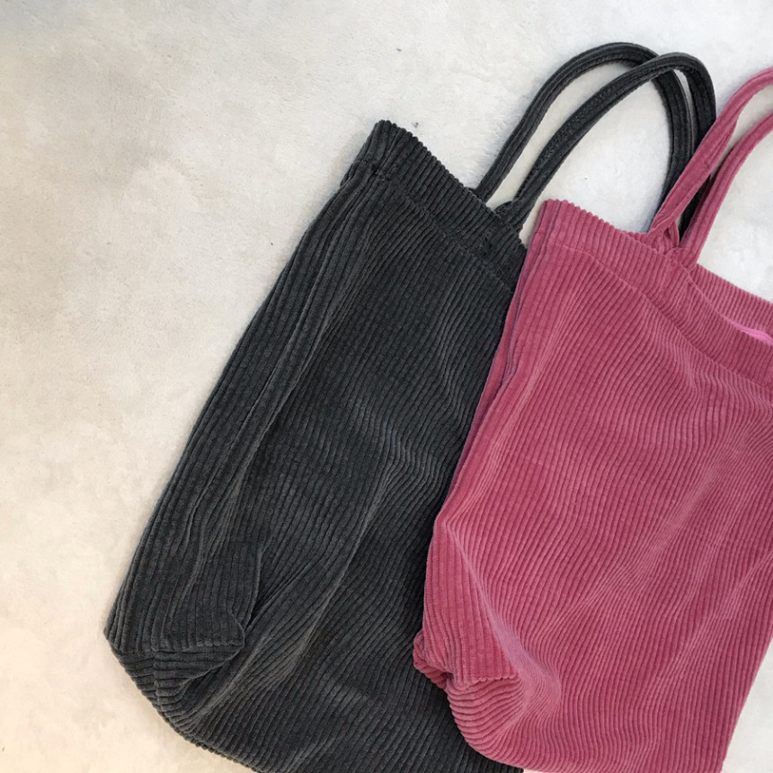 TOTE ECO SHOPPING TRAVEL corduroy eco bag golden b