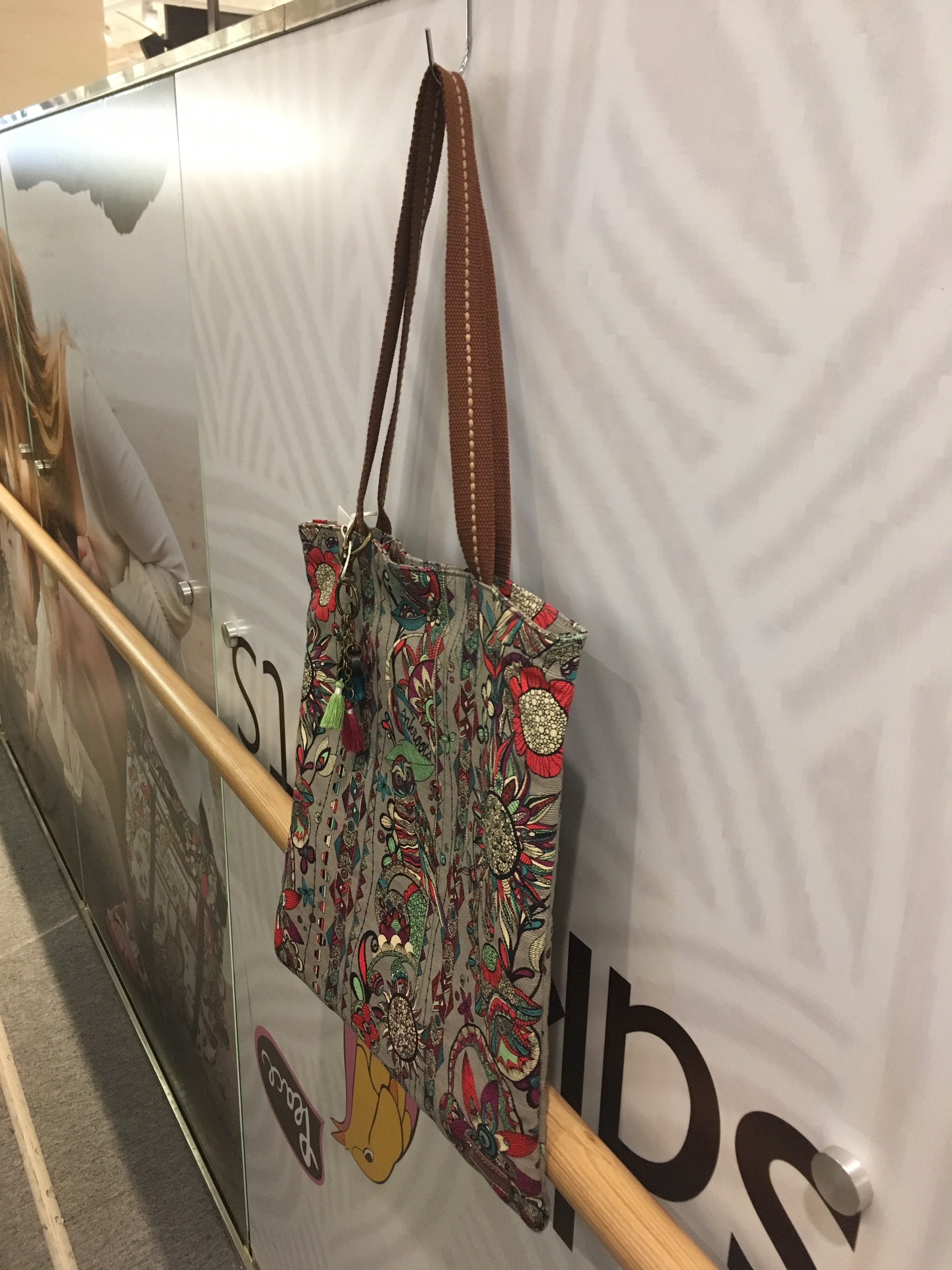 TOTE ECO SHOPPING TRAVEL Slacks Gray Owl Pattern E