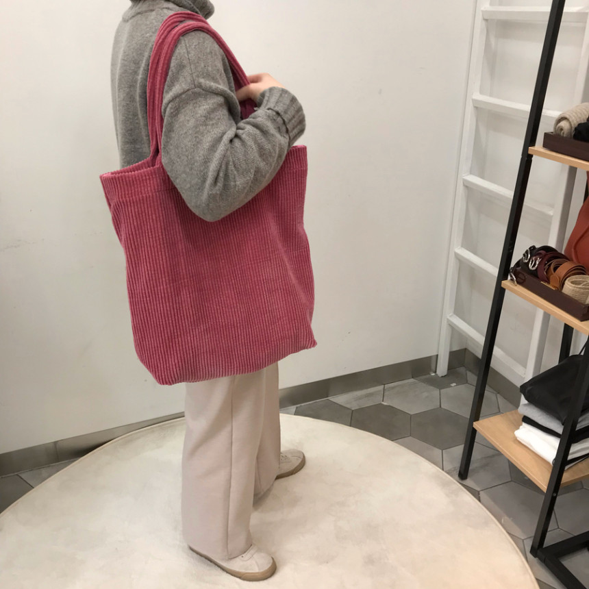 TOTE ECO SHOPPING TRAVEL corduroy eco bag golden b