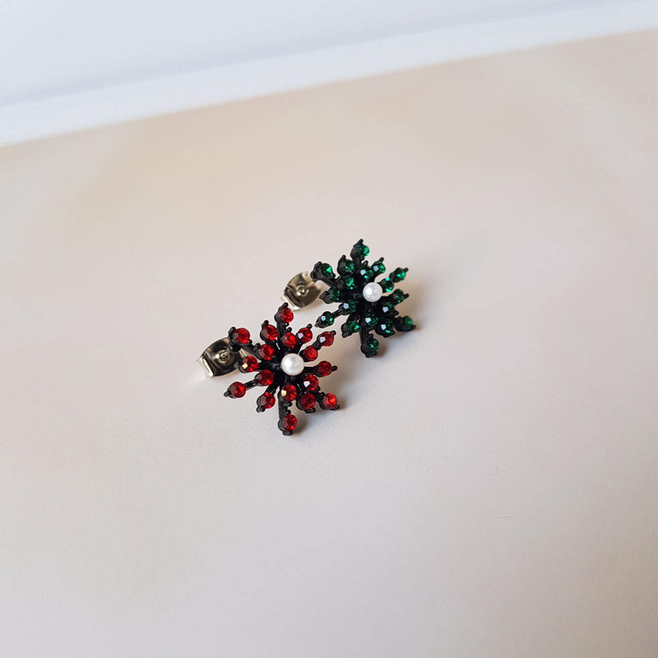 Erin Snow Flower Cubic Daily Earring 3color Weddin