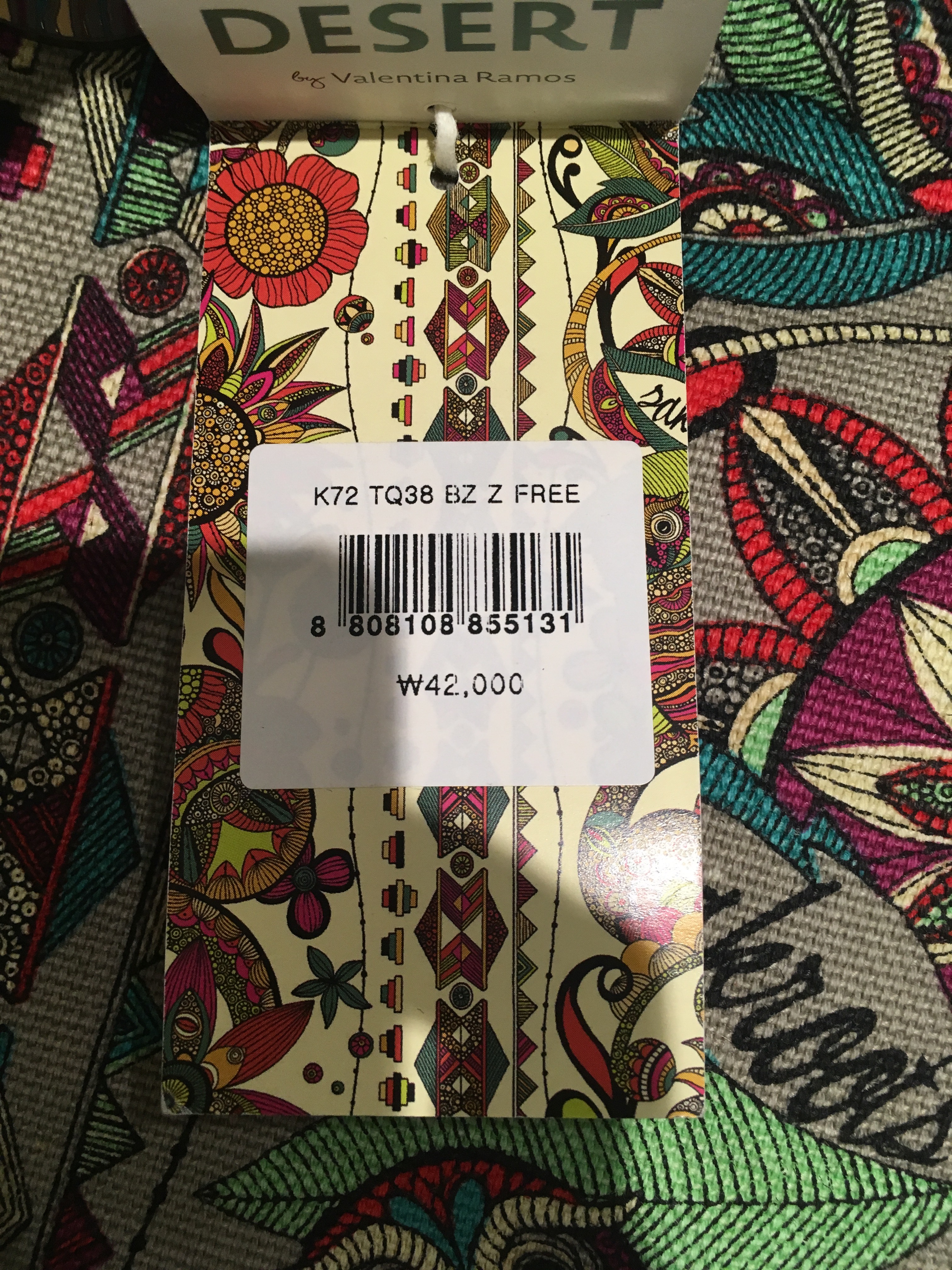 TOTE ECO SHOPPING TRAVEL Slacks Gray Owl Pattern E