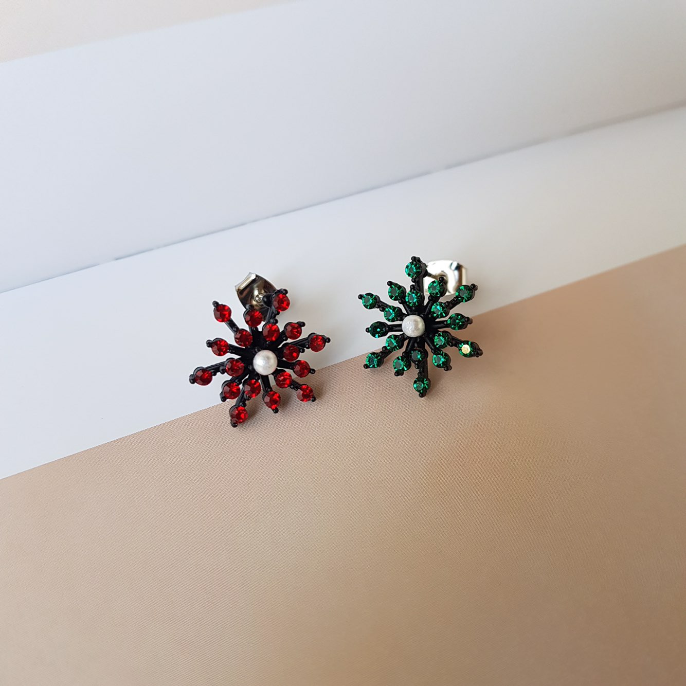 Erin Snow Flower Cubic Daily Earring 3color Weddin