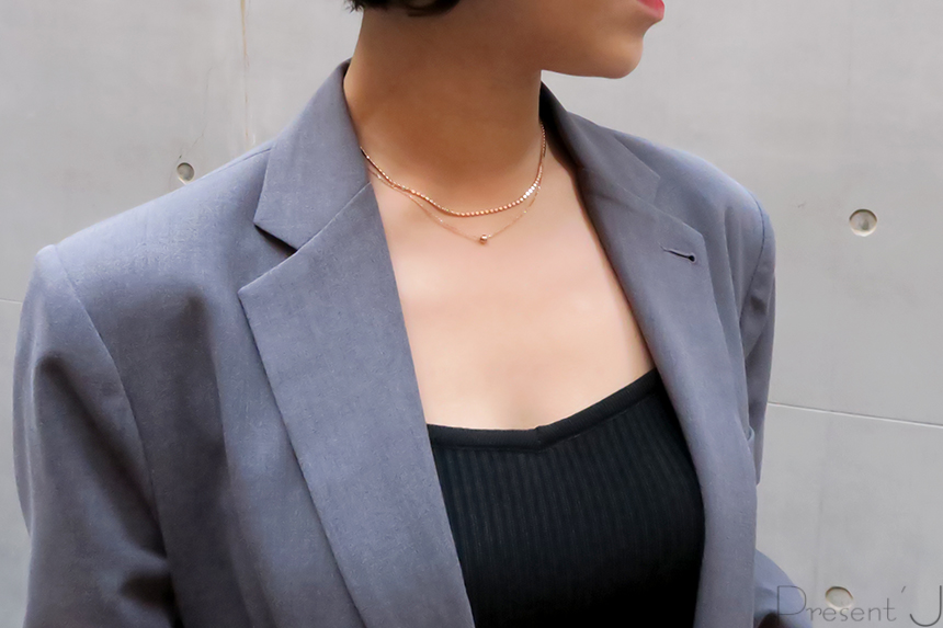 14k 18k layered two-ball necklace 30 men 2 women