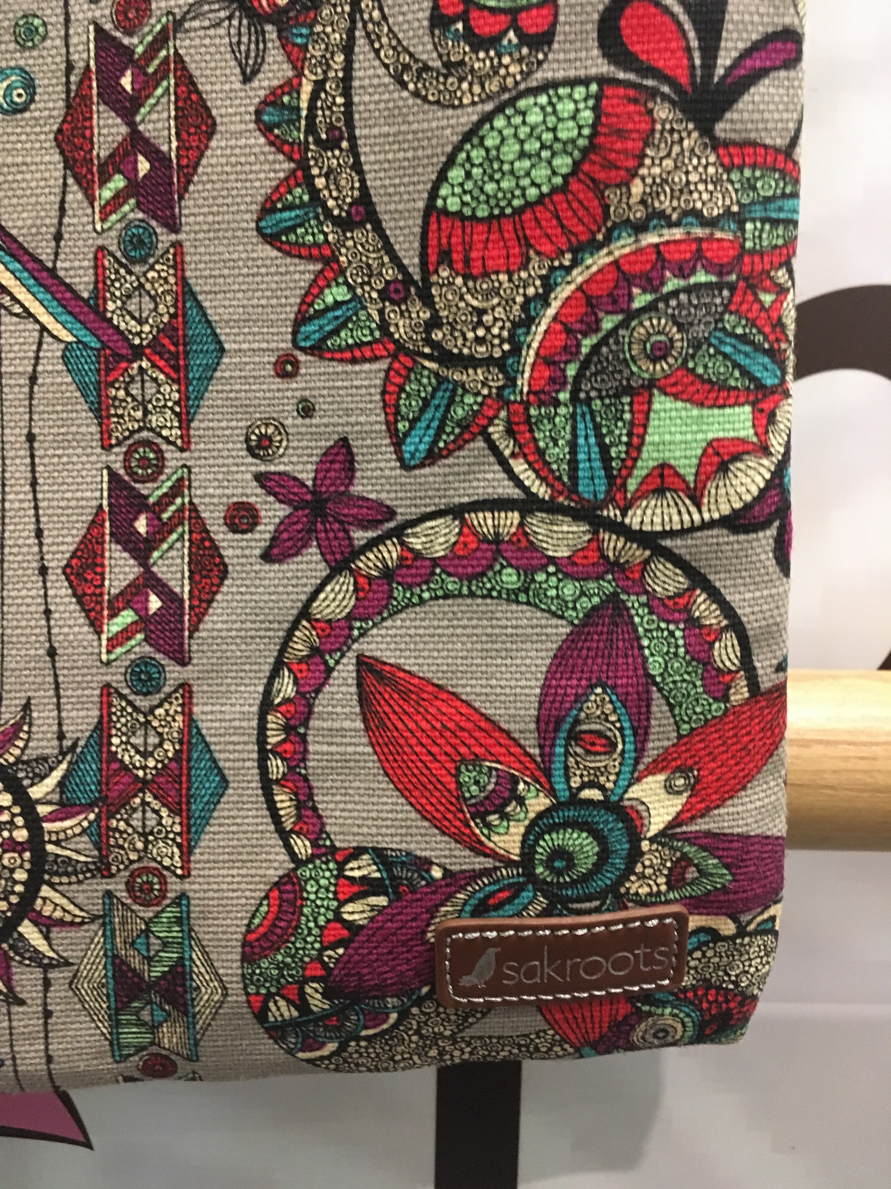 TOTE ECO SHOPPING TRAVEL Slacks Gray Owl Pattern E