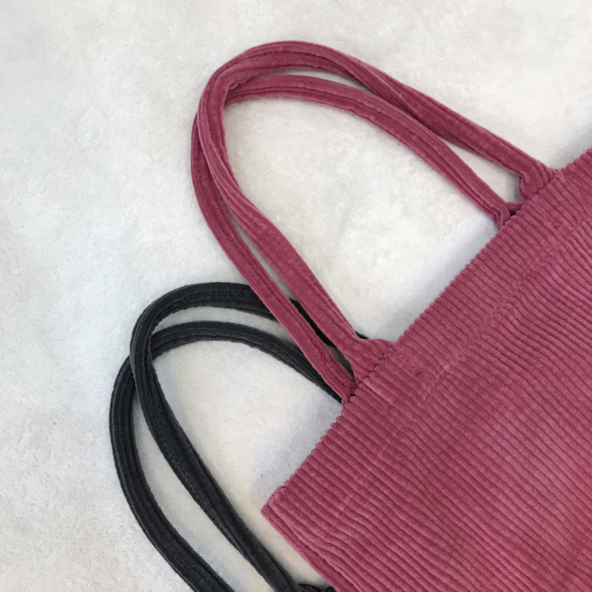 TOTE ECO SHOPPING TRAVEL corduroy eco bag golden b