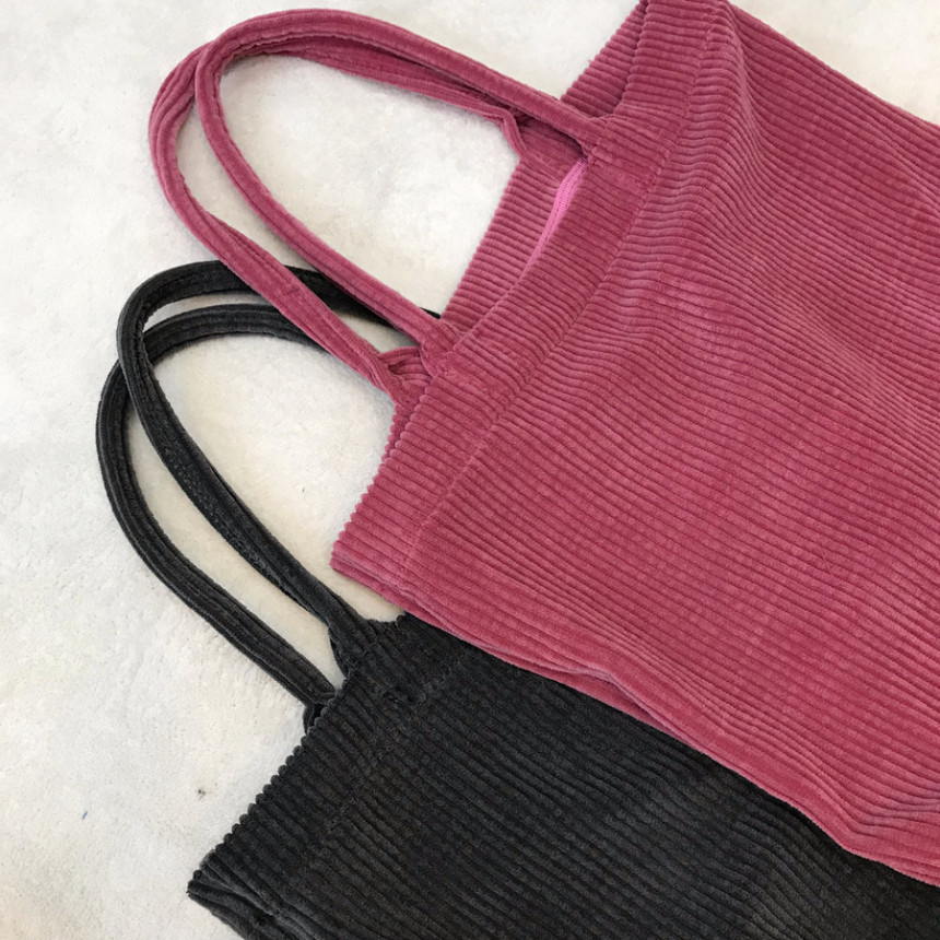 TOTE ECO SHOPPING TRAVEL corduroy eco bag golden b