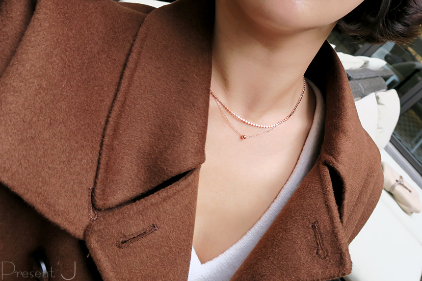 14k 18k layered two-ball necklace 30 men 2 women