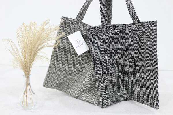 TOTE ECO SHOPPING TRAVEL eco bag herringbone color