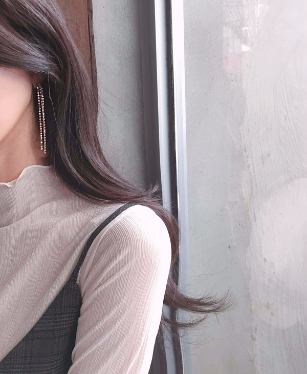 Star Lane Silver Cubic Long Drop Earrings 3color C