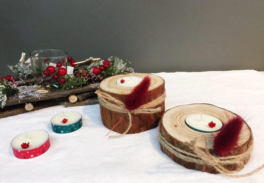 Birch lagras tea light holder set coffee aroma lig