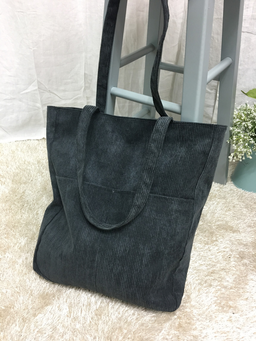 TOTE ECO SHOPPING TRAVEL two-pocket golden eco bag