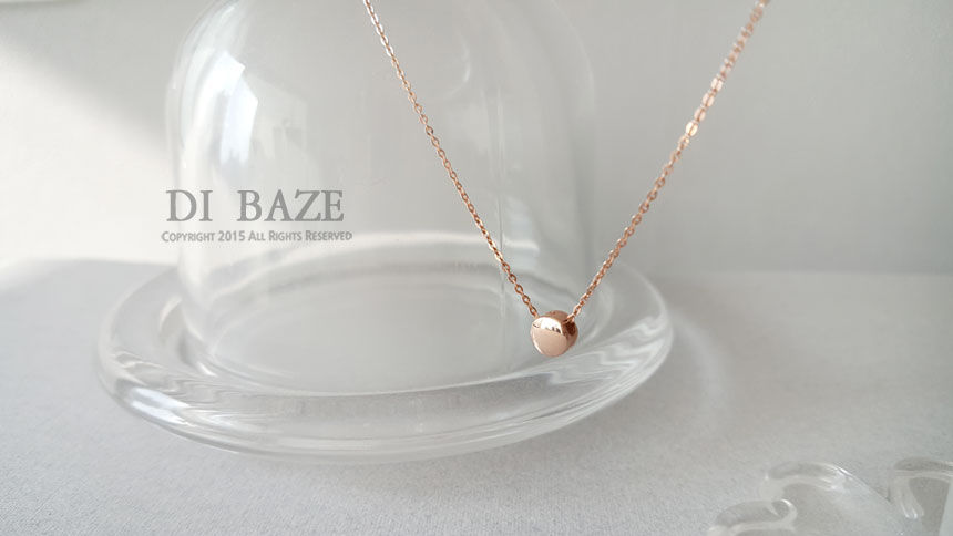 14k Necklace Initial Pendant Pink Gold Daily Look 