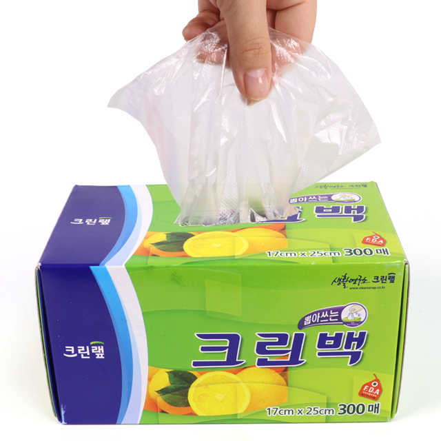 크린랩 크린백 위생백 주방 비닐백 17x25 100매 소 2개입 - 상세 이미지 2