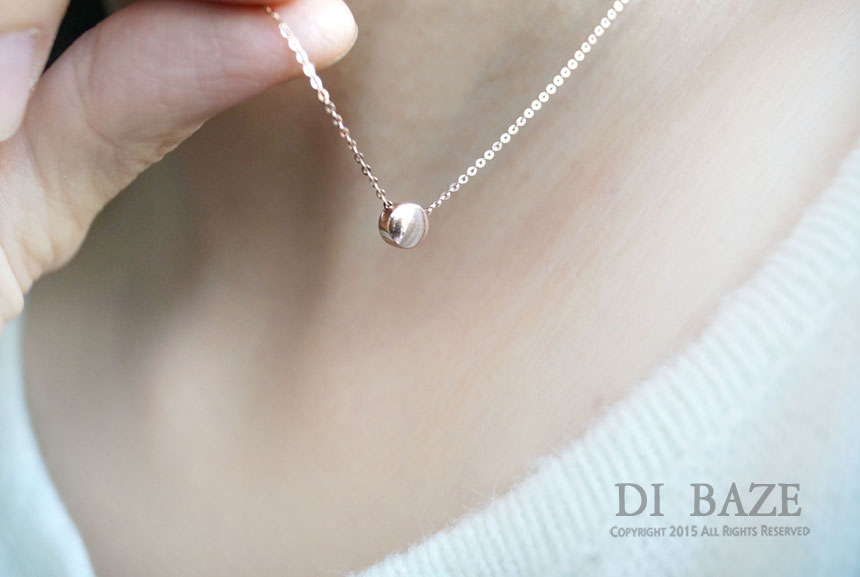 14k Necklace Initial Pendant Pink Gold Daily Look 