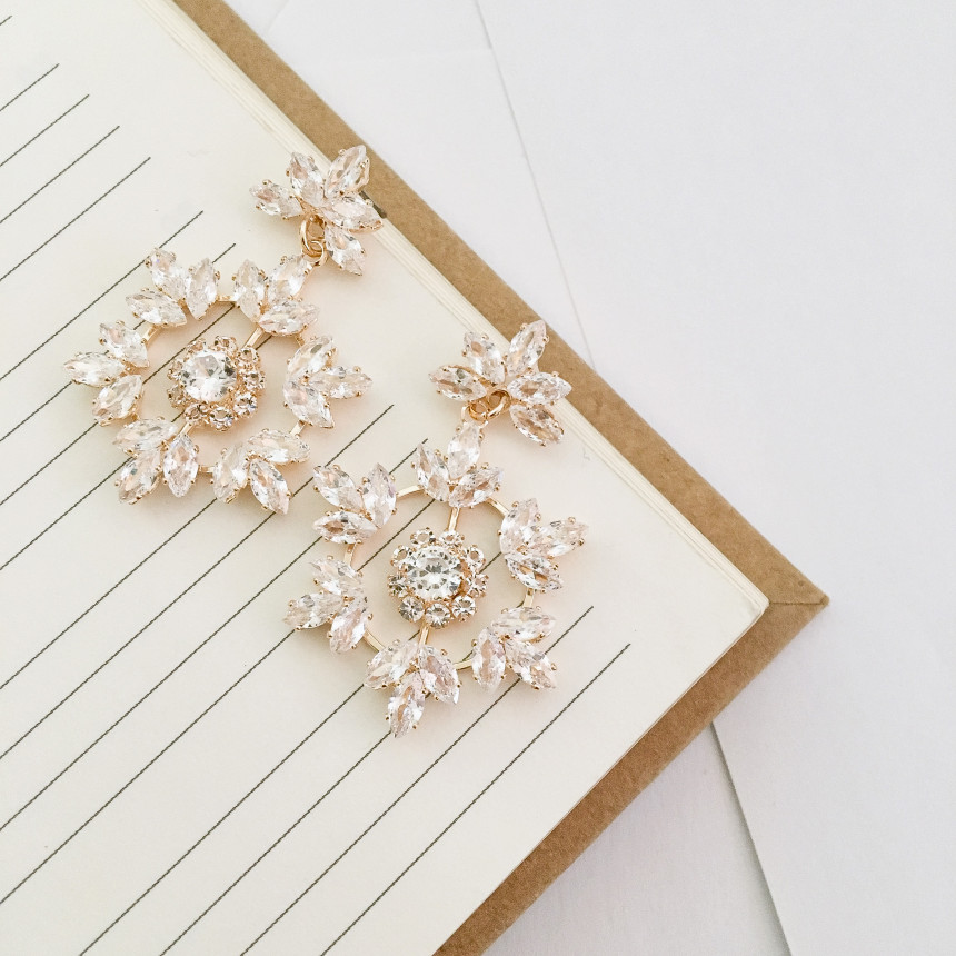 Snowflake Cubic Drop Earrings Party Fashion Earrin