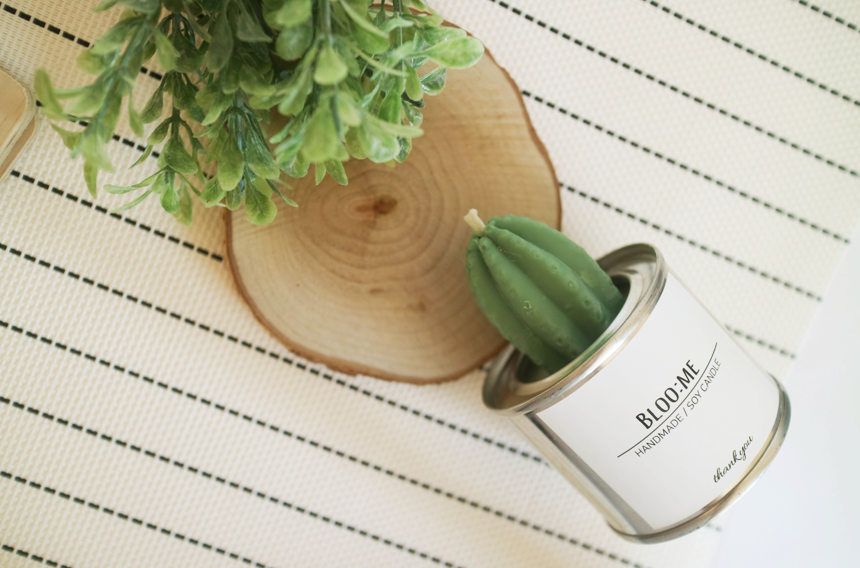 Christmas gift wrapping + cactus soi candle handma