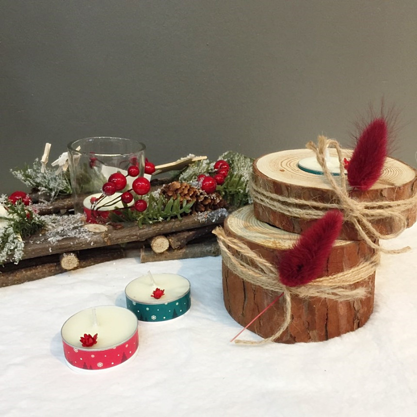 Birch lagras tea light holder set coffee aroma lig