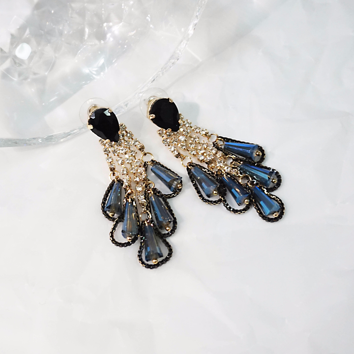 Moulin Rouge Bold Drop Earrings Vintage Luxurious 