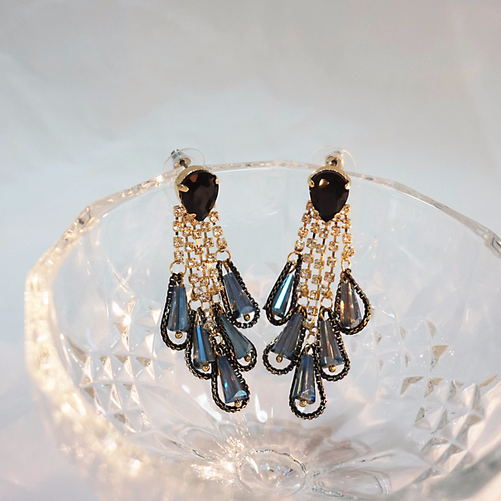 Moulin Rouge Bold Drop Earrings Vintage Luxurious 