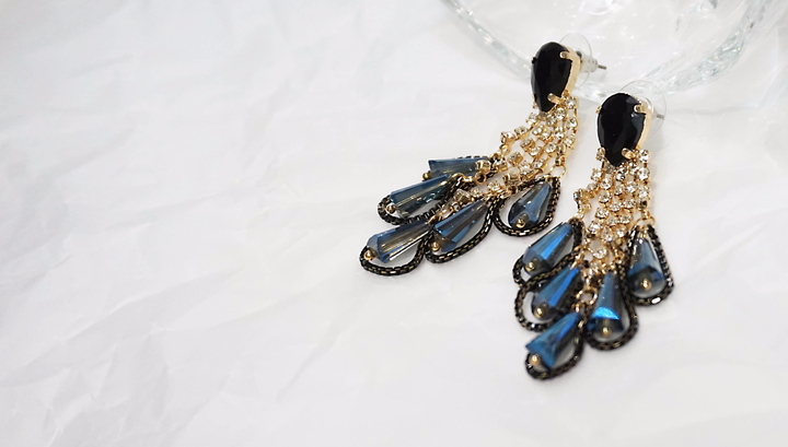 Moulin Rouge Bold Drop Earrings Vintage Luxurious 