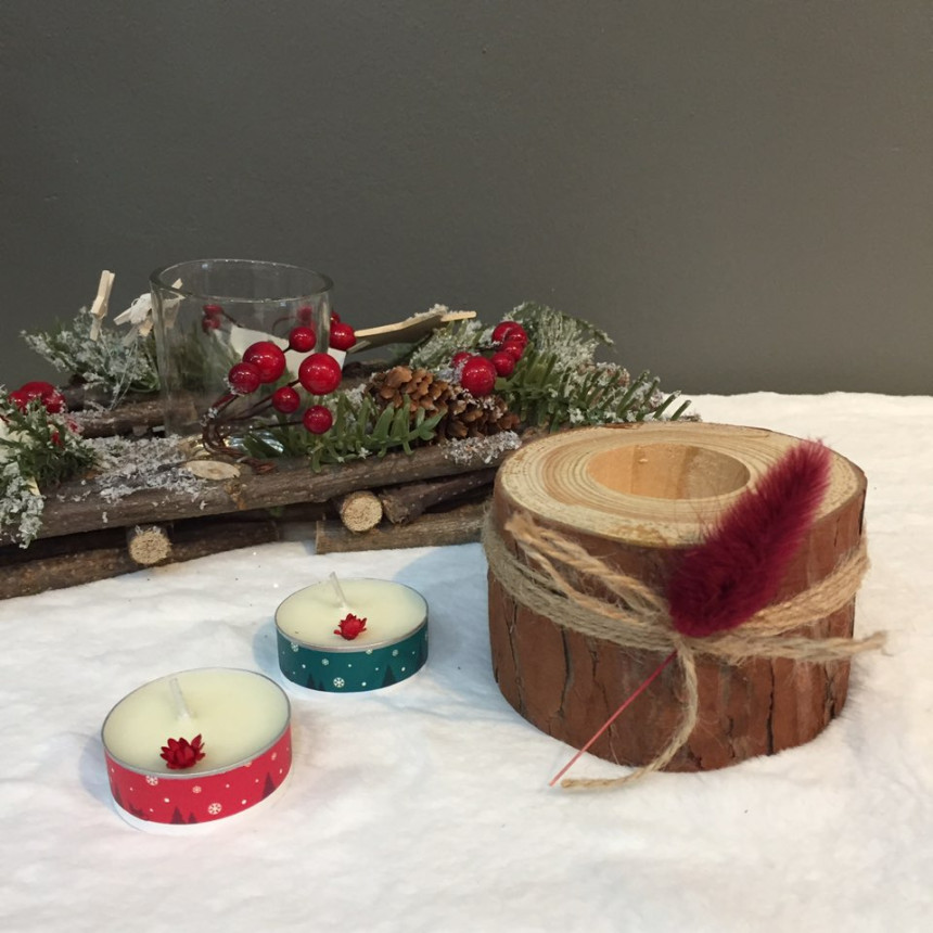Birch lagras tea light holder set coffee aroma lig