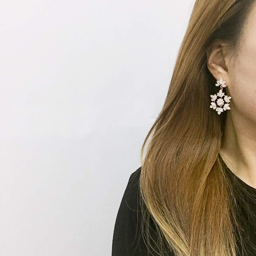 Snowflake Cubic Drop Earrings Party Fashion Earrin