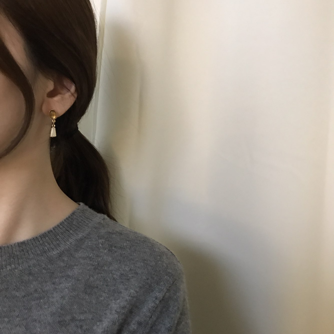 Crystal Pure Hommage Drop Earrings 3color Minimal 