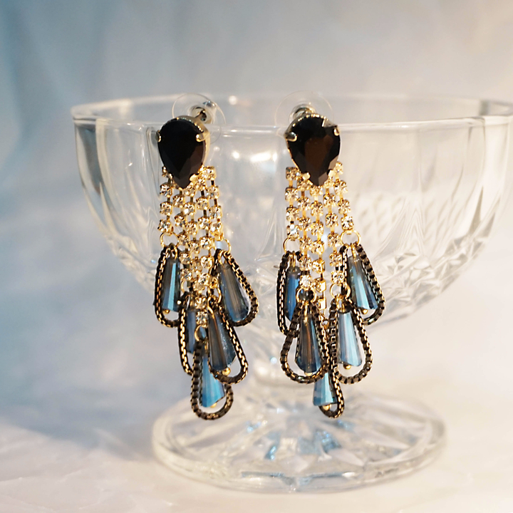 Moulin Rouge Bold Drop Earrings Vintage Luxurious 