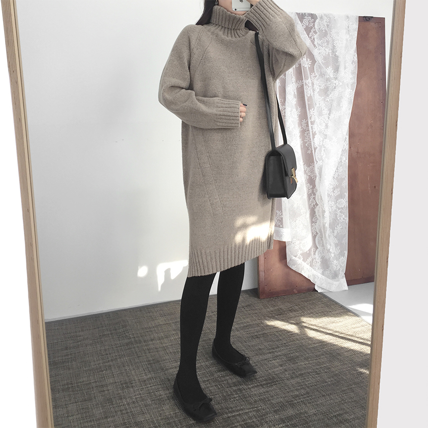 Cosplay Polo Knit One Piece Loose Fit Urun Winter 