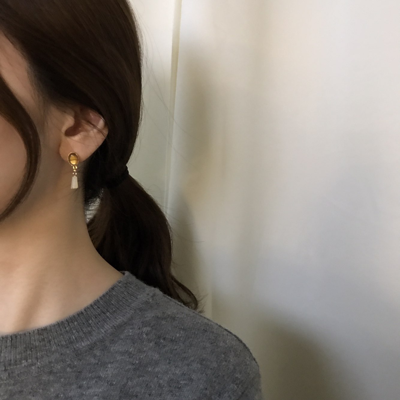 Crystal Pure Hommage Drop Earrings 3color Minimal 