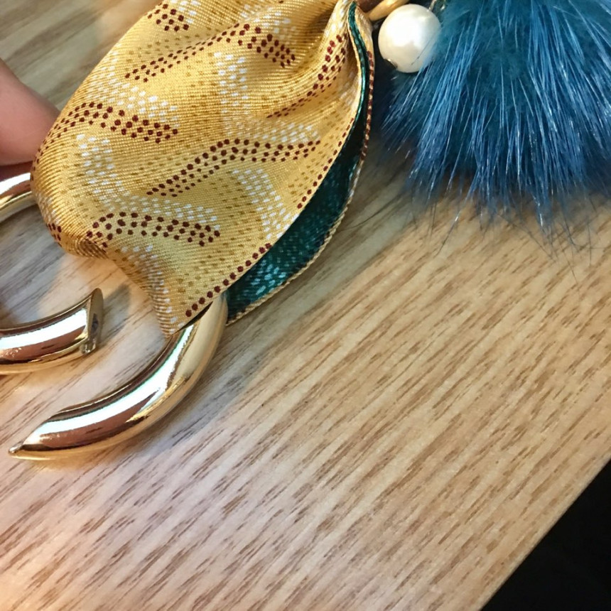 Mink Fabric Keyring Luxurious love A variety of pr