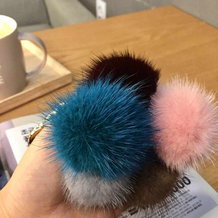 Mink Fabric Keyring Luxurious love A variety of pr