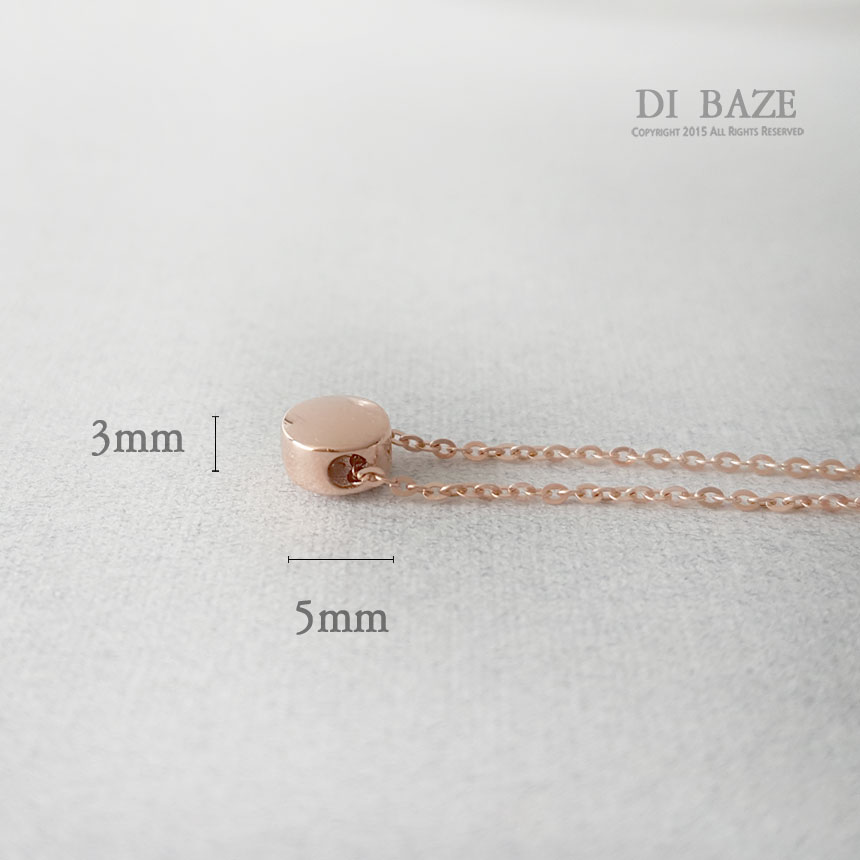 14k Necklace Initial Pendant Pink Gold Daily Look 