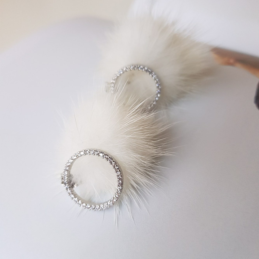 Ronnie Mink Cubic Two-Way Earrings 4color Lovely C