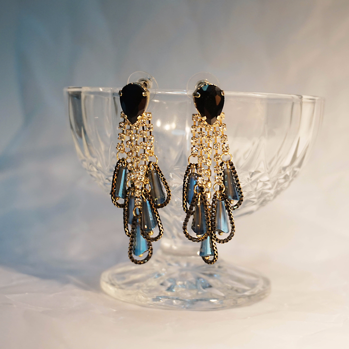 Moulin Rouge Bold Drop Earrings Vintage Luxurious 