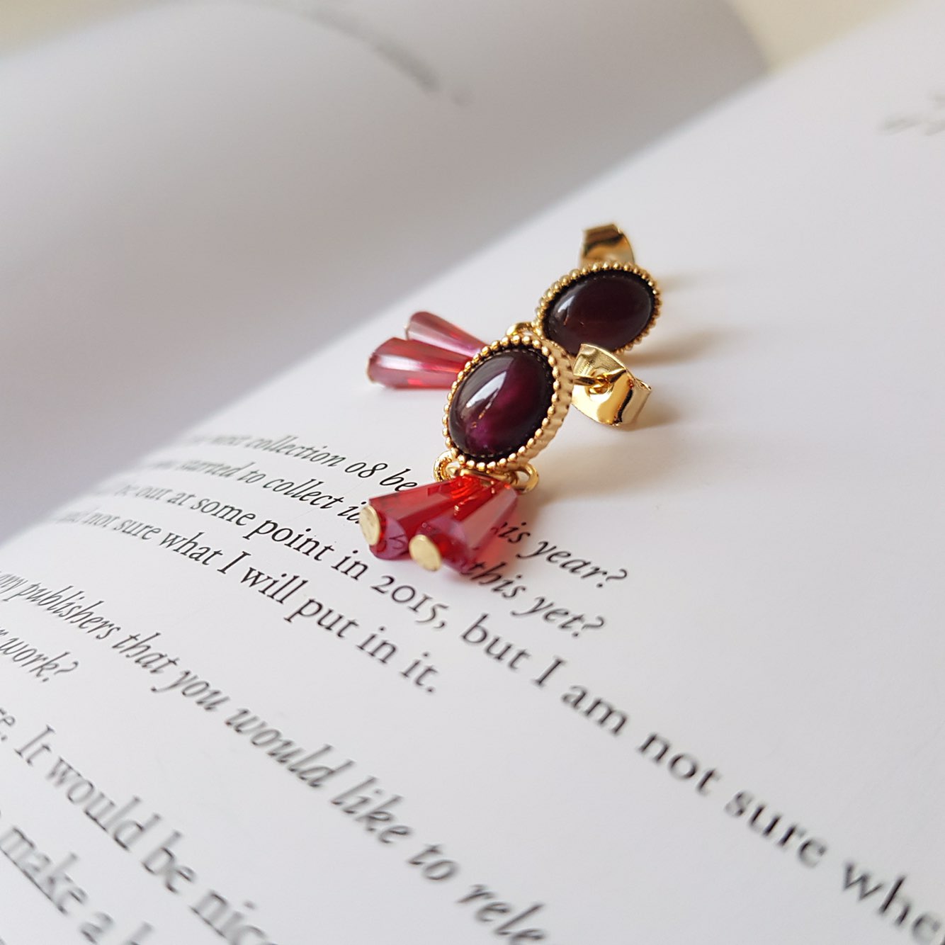 Crystal Pure Hommage Drop Earrings 3color Minimal 