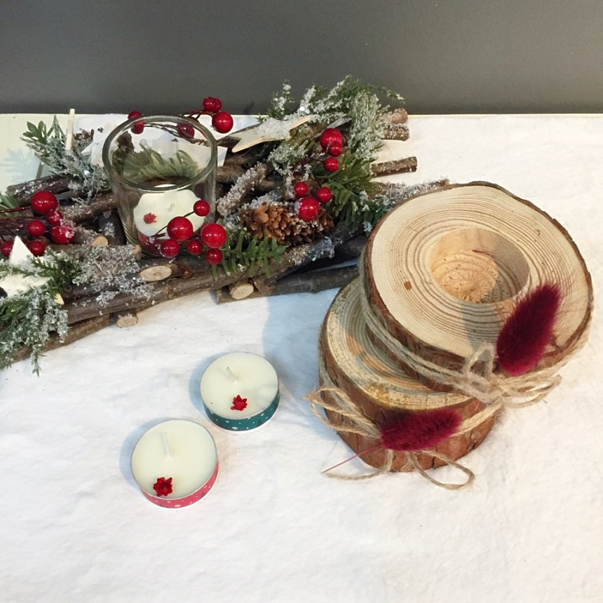 Birch lagras tea light holder set coffee aroma lig