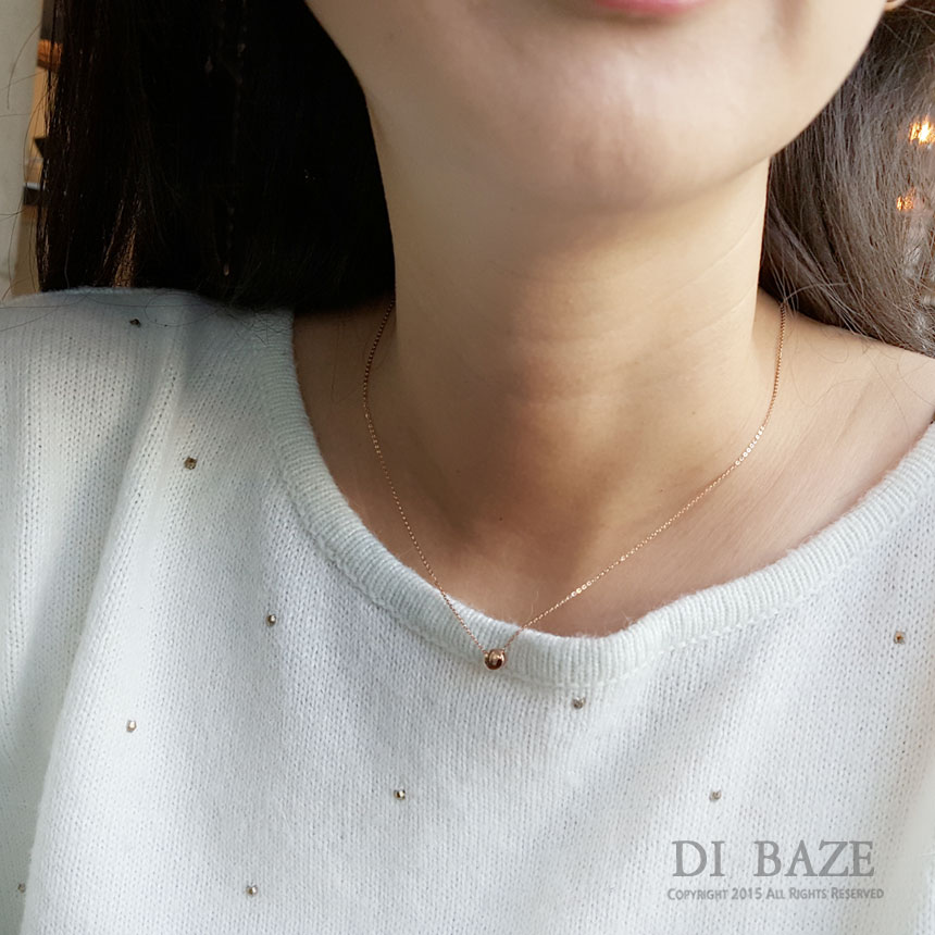 14k Necklace Initial Pendant Pink Gold Daily Look 