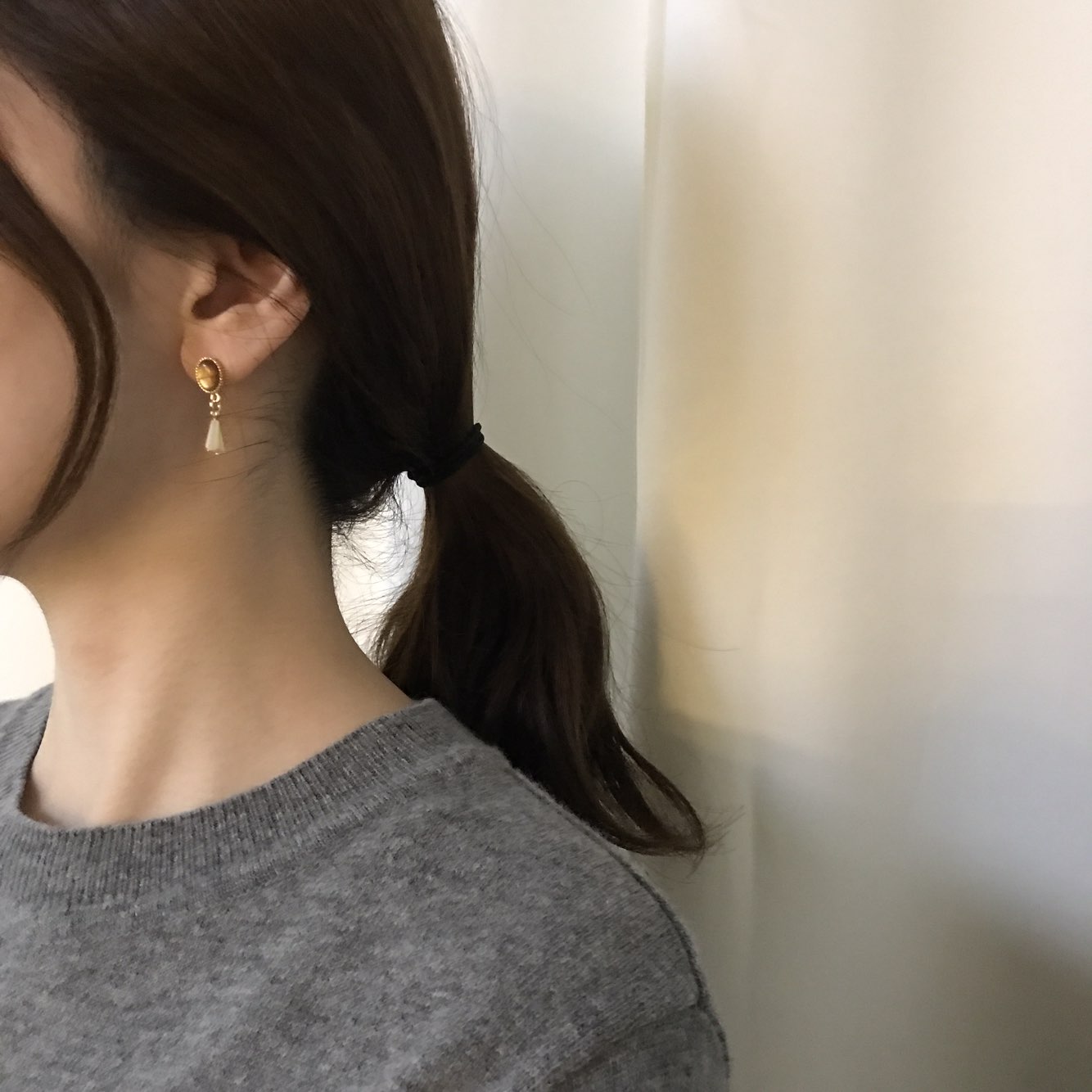 Crystal Pure Hommage Drop Earrings 3color Minimal 