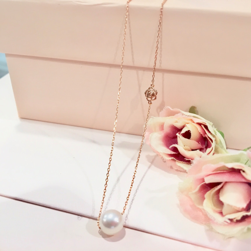 Rose Mont 14K freshwater pearl necklace RS0065