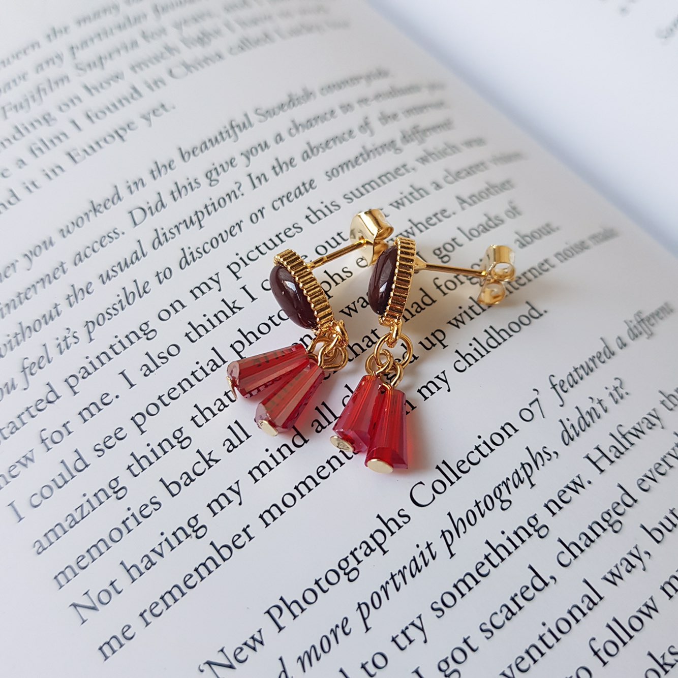 Crystal Pure Hommage Drop Earrings 3color Minimal 