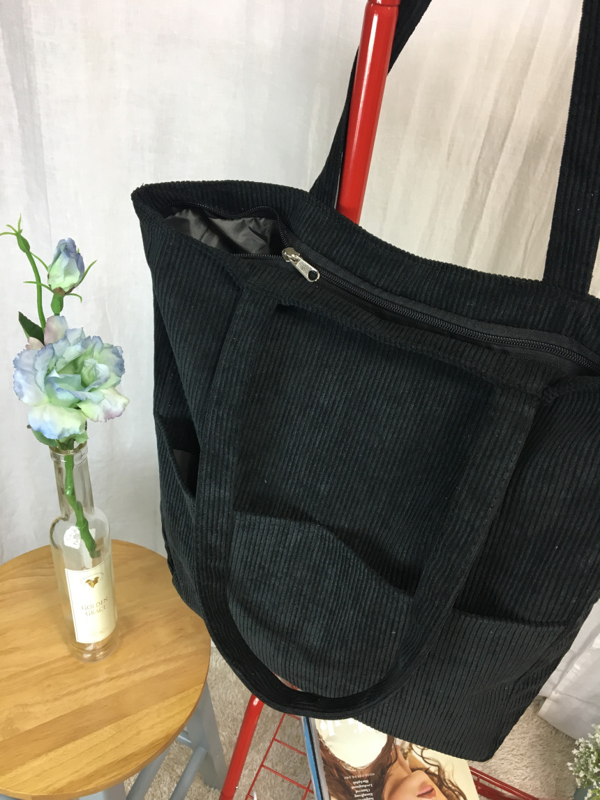 TOTE ECO SHOPPING TRAVEL two-pocket golden eco bag