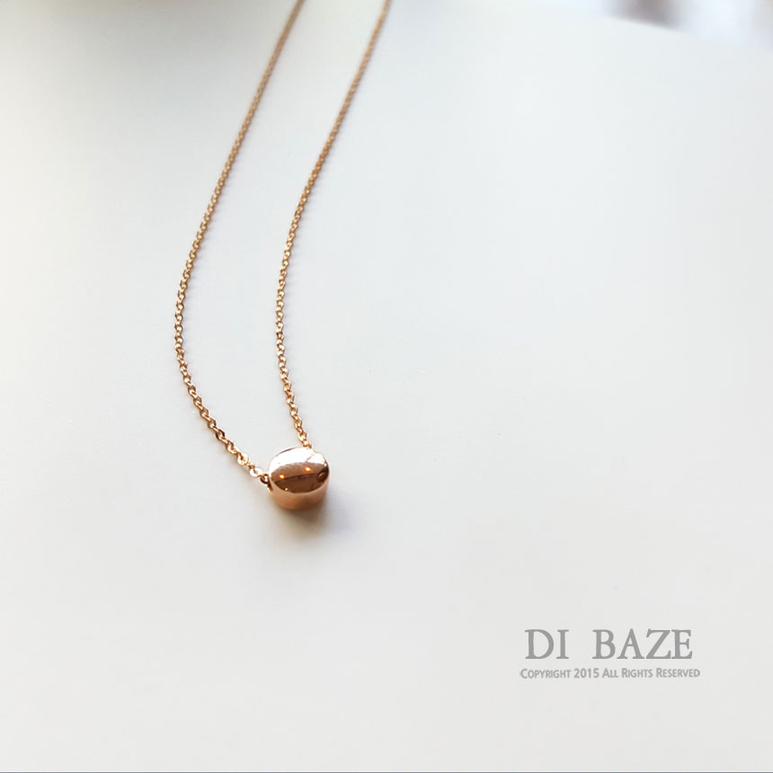 14k Necklace Initial Pendant Pink Gold Daily Look 