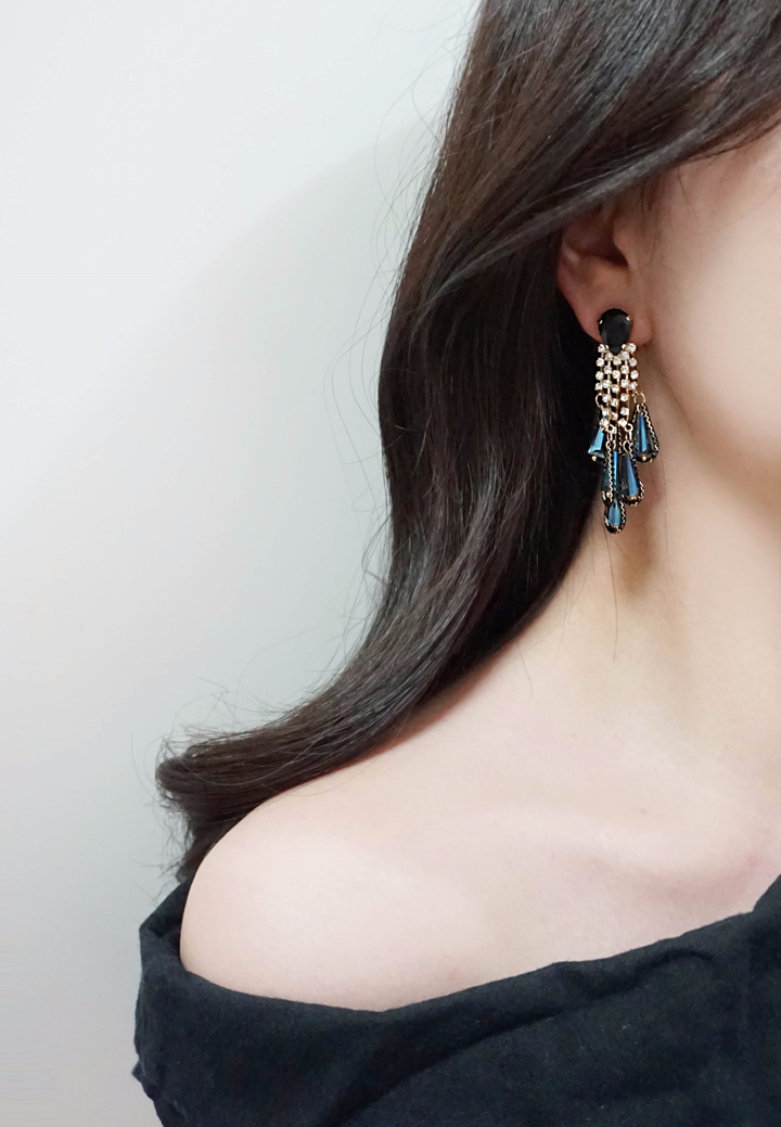 Moulin Rouge Bold Drop Earrings Vintage Luxurious 