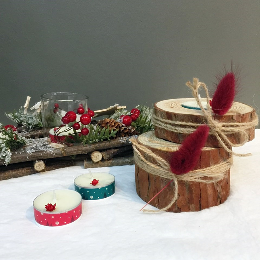 Birch lagras tea light holder set coffee aroma lig