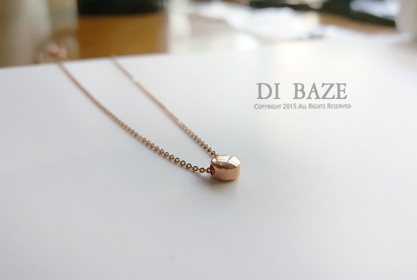 14k Necklace Initial Pendant Pink Gold Daily Look 