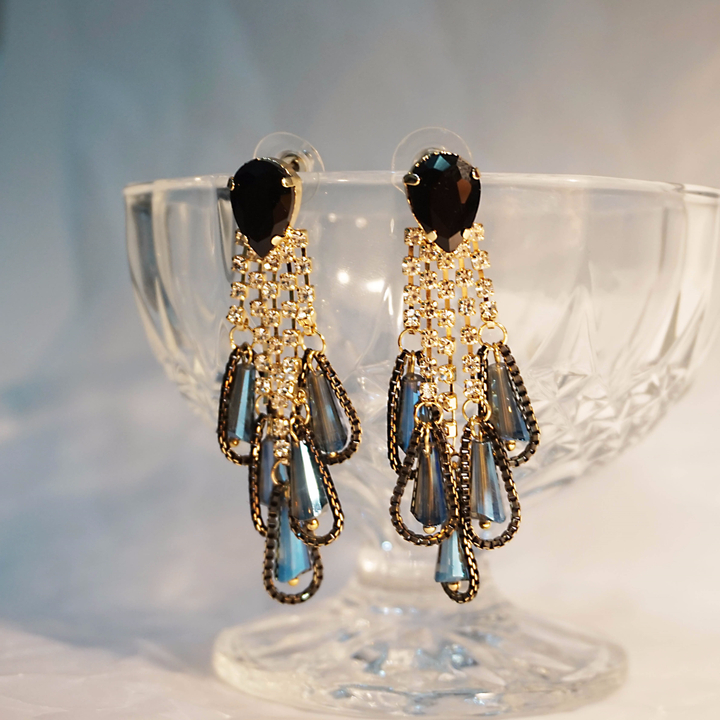 Moulin Rouge Bold Drop Earrings Vintage Luxurious 